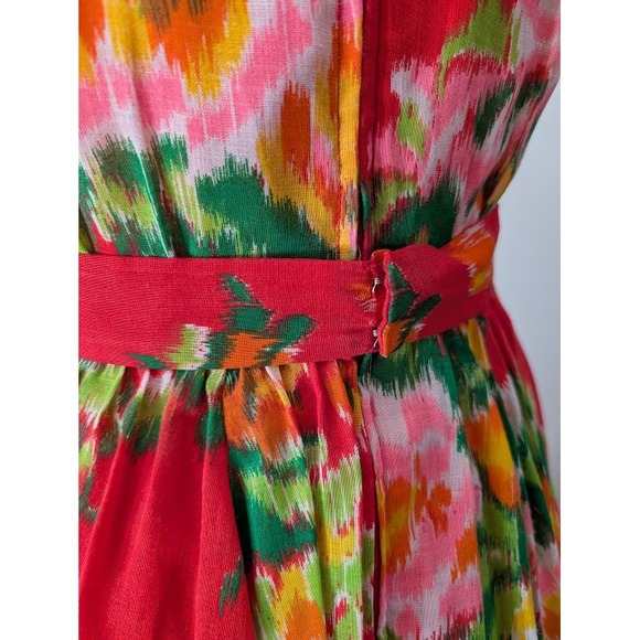 Lanz Originals Vintage Red‎ Floral Maxi Dress Sleeveless Boho Bohemian Size S - Picture 9 of 9